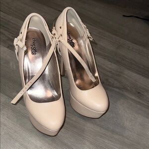 Charlotte Russe Cream Mary Jane Heels